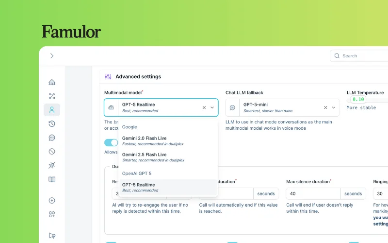 Retell alternative GDPR: Famulor
