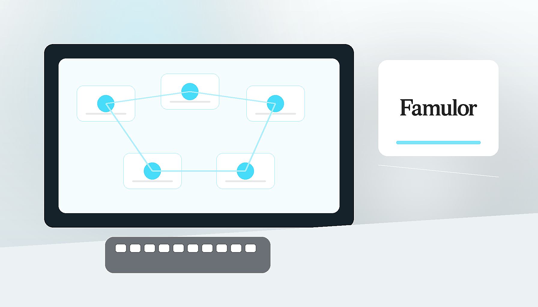 Famulor Mid-call Actions as a no-code workflow for CRM, calendar, and messaging