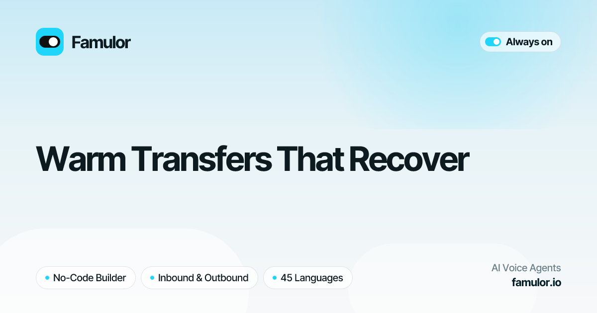 Warm Transfers: Outcomes and Consultation Notes